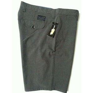 MARK ECKO MENS NEW CHARCOAL 80%POLYESTER 20%RAYON CASUAL SHORTS SLIM FIT SIZE:38